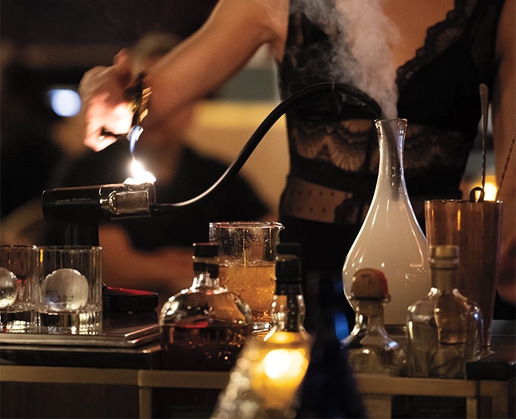 The Cocktail Cart at Barry's Downtown Prime at Circa Resort & Casino in downtown Las Vegas