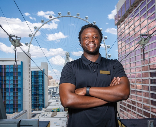Benson Joseph is operations manager for FLY LINQ Zipline at The Linq Promenade in Las Vegas