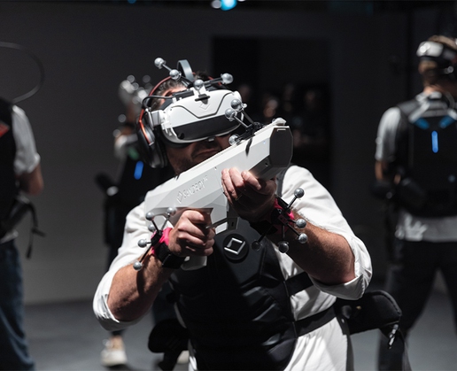 Enjoy a variety of virtual reality experiences at Sandbox VR at Miracle Mile Shops at Planet Hollywood Resort