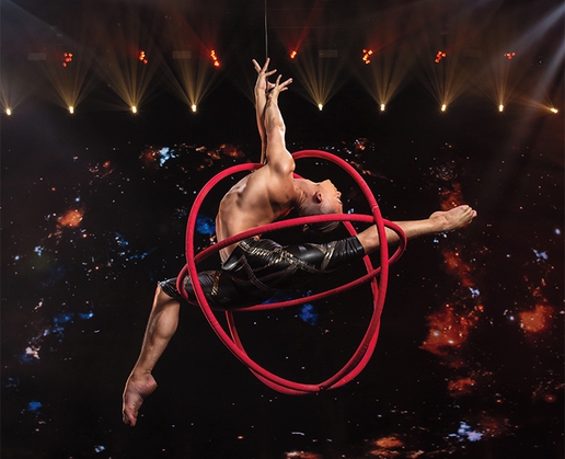 Aidan Bryant performs in 'America's Got Talent Presents SUPERSTARS Live' at Luxor in Las Vegas