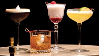 The Resorts World Las Vegas lounge channels a New York penthouse vibe.