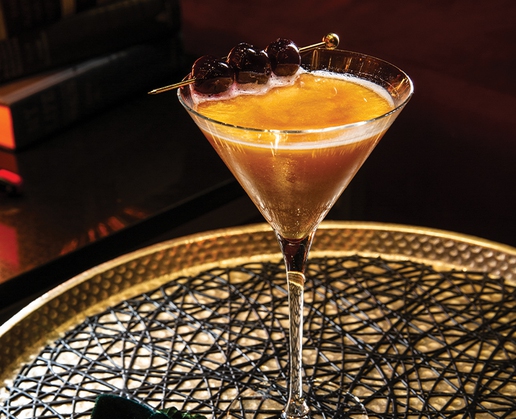Enjoy cocktails like the Midas' Manhattan at S Bar at Mandalay Bay in Las Vegas