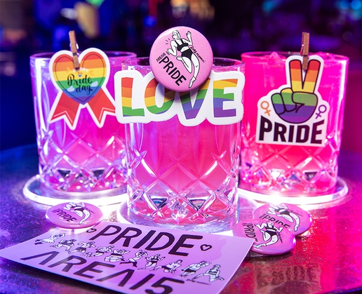 This weekend, sip on the Love Out Loud, a Pride themed cocktail offered at Oddwood Bar in AREA15.