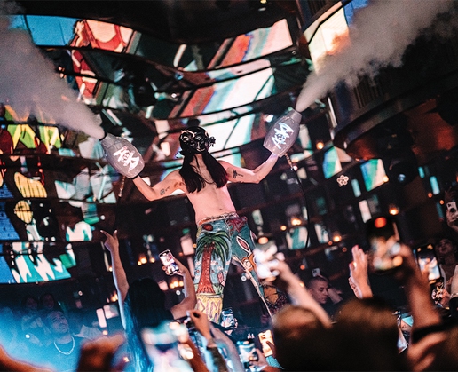 Steve Aoki performs at both Hakkasan at MGM Grand and Omnia at Caesars Palace as part of Las Vegas Halloween-related shows this week