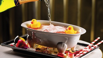 This elegant Resorts World Las Vegas venue puts a modern twist on a classic scene.