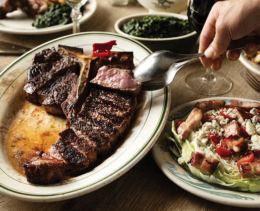 The T-bone steak at Peter Luger Steak House at Caesars Palace in Las Vegas