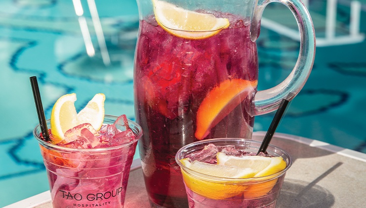 The special venue at The Cosmopolitan lets visitors hang poolside in the winter.