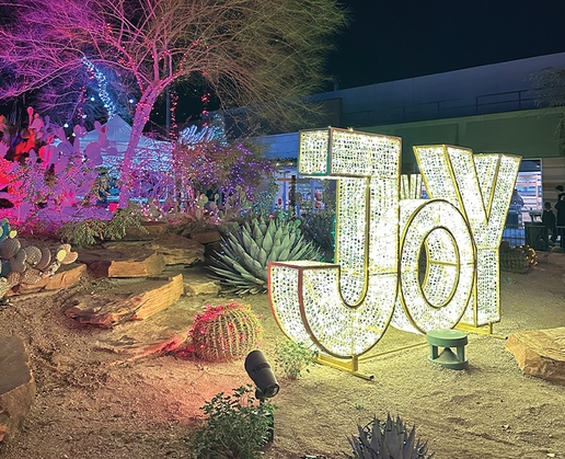 Seasonal chocolates and the holiday cactus garden get Las Vegas visitors in a festive mood