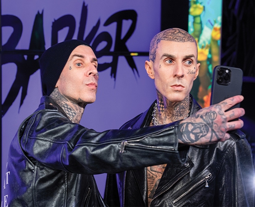 Check out the newest wax celebrity, Travis Barker at Madame Tussauds Las Vegas at The Venetian