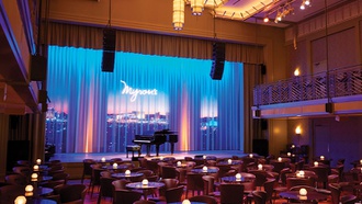 The music venue at The Smith Center for the Performing Arts hosts an open mic ...