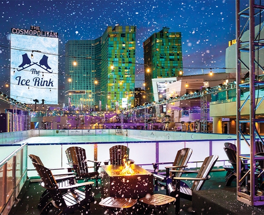 Skate your cares away at the Ice Rink at The Cosmopolitan of Las Vegas
