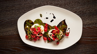 The Caesars Palace restaurant features fresh fish, pasta and meats.