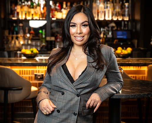 Tricia Marie Alorro is the lead cocktail server at Easy's Cocktail Lounge at Aria in Las Vegas
