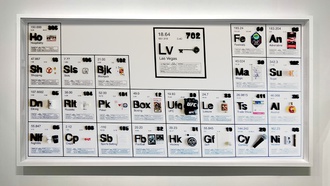 ‘Periodic Table of Las Vegas’ provides a thought-provoking timeline of the city’s history.