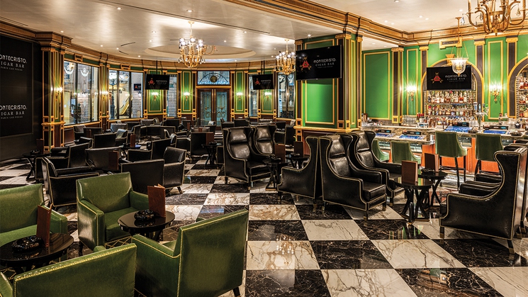 Enjoy the finest cigars and signature cocktails at Montecristo Cigar Bar at Paris Las Vegas