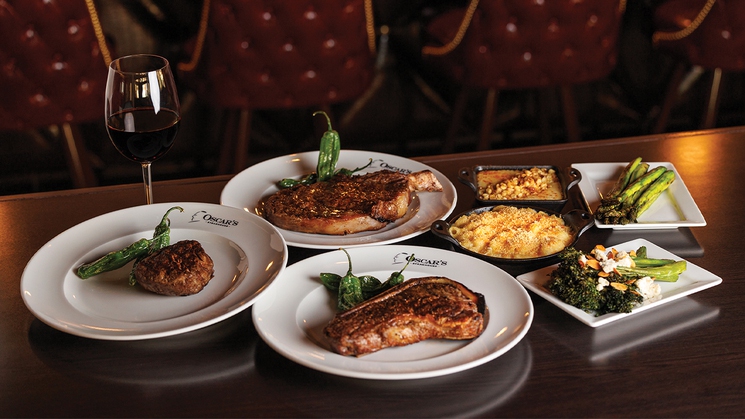 Just a few of the delights available at Oscar's Steakhouse at Plaza in downtown Las Vegas