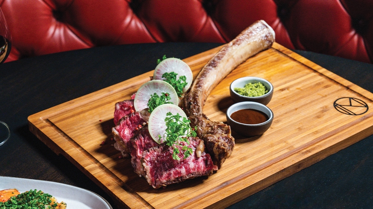 Tomahawk steak at NoMad Library at NoMad Las Vegas