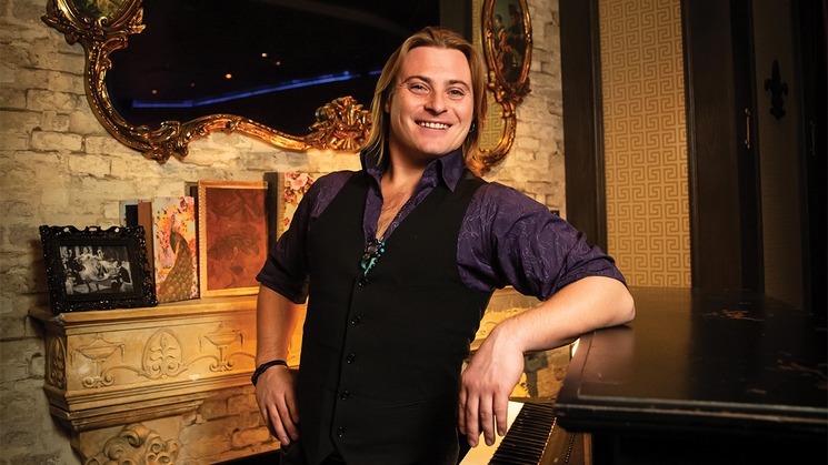Troy Romzek is head entertainer at 1923 Prohibition Bar at The Shoppes at Mandalay Place in Las Vegas
