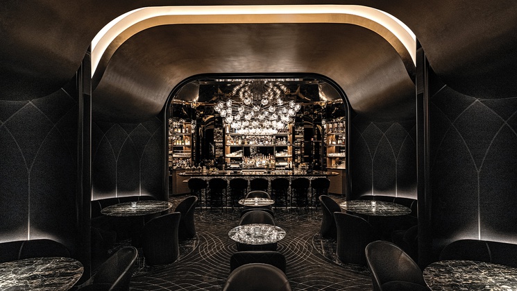 The bar program in both of these Bellagio rooms exudes elegance and opulence.