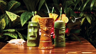 Find your balance at this tropical-themed bar and lounge at Resort World Las Vegas.