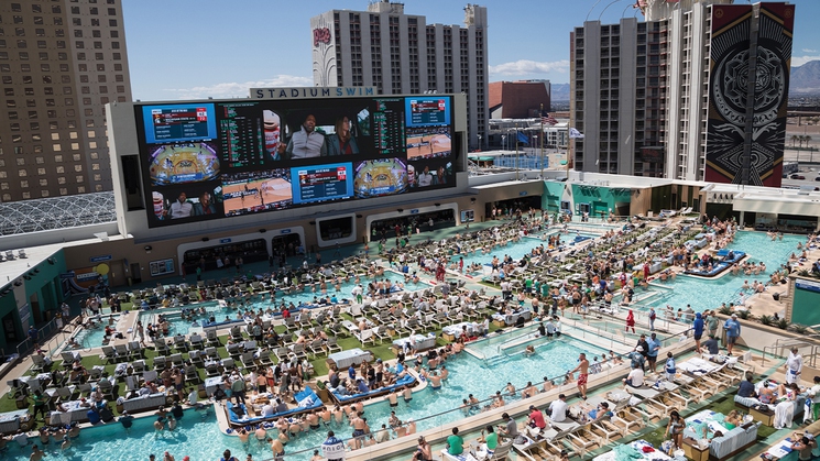 Stadium Swim at Circa Resort & Casino in downtown Las Vegas is a great place to catch some March Madness action