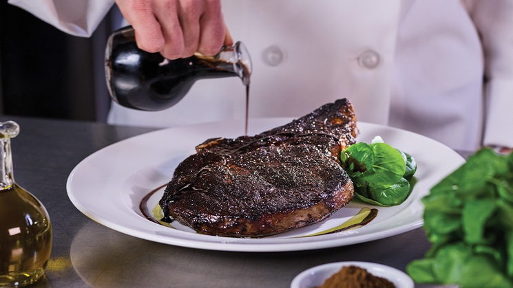 Its impressive façade is matched only by its cuisine and service.