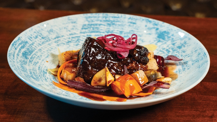 Braised short rib at the Foundation Room at Mandalay Bay in Las Vegas
