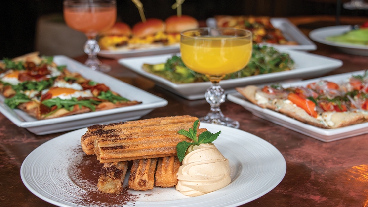 Flight Club's new brunch at The Grand Canal Shoppes at The Venetian in Las Vegas offers flatbreads and bottomless mimosas