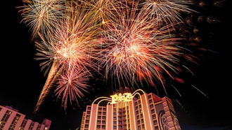 The downtown property keeps that Fourth of July feeling going all summer long.