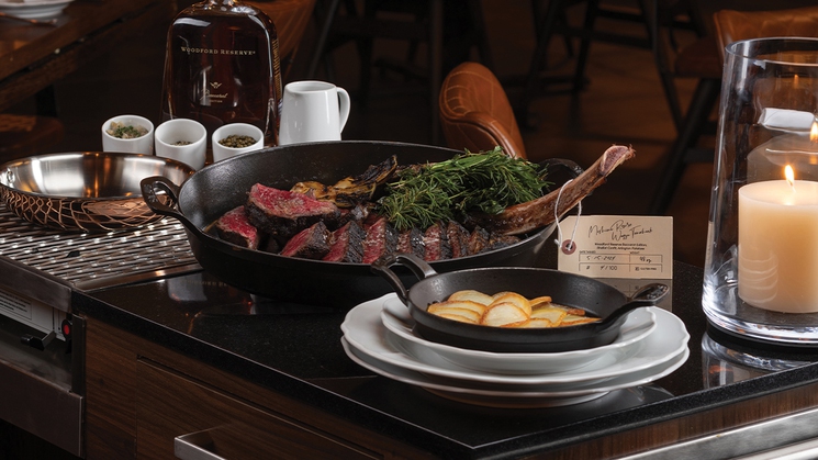 The 48-ounce Mishima Reserve tomahawk at Cathédrale at Aria in Las Vegas