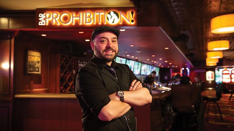 Pete Miceli is a bartender at Bar Prohibition! at Golden Gate in Las Vegas