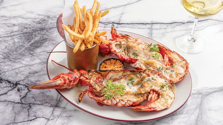 Lobster avec frites at Brasserie B by Bobby Flay at Caesars Palace in Las Vegas