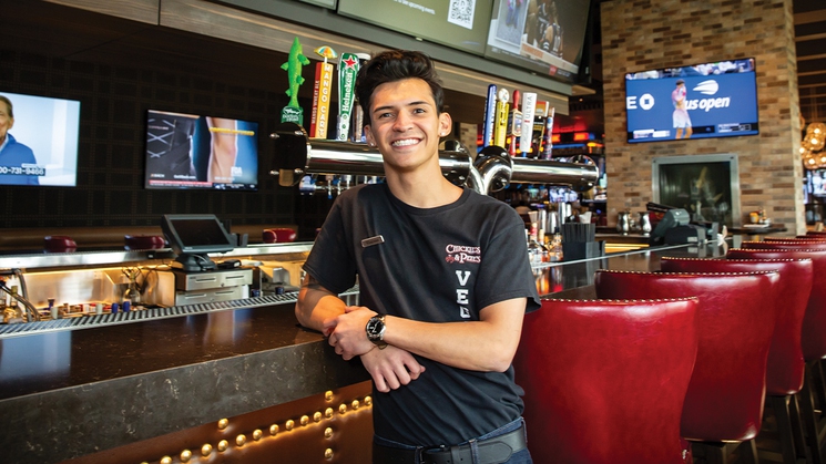 Vincent Soranno is a bartender at Chickie's & Pete's Crabhouse & Sports Bar at SAHARA Las Vegas
