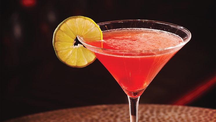 Enjoy a Cosmopolitan during happy hour at Parlour Bar at El Cortez in Las Vegas