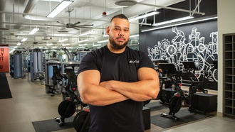 Everything’s working out for the fitness lead at Resorts World Las Vegas Fitness Center.