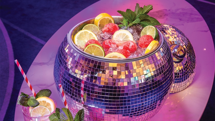 The Get Out and Dance cocktail at Gatsby's Cocktail Lounge at Resorts World Las Vegas