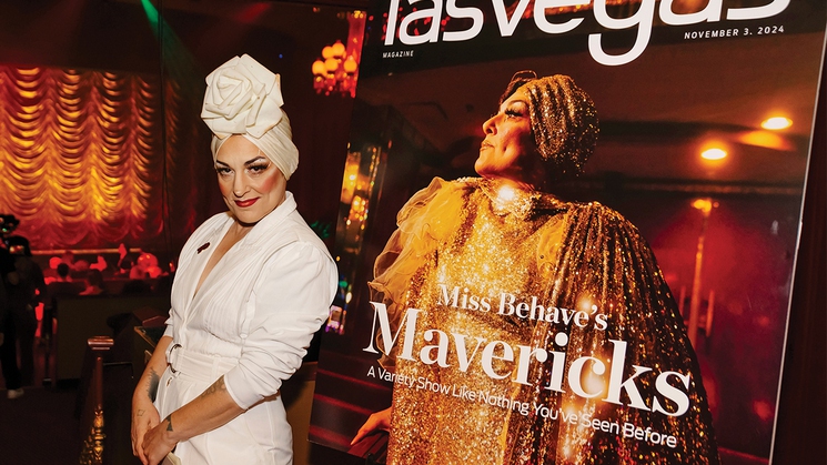 ELITE members enjoyed a performance of 'Miss Behave's Mavericks' at Plaza in downtown Las Vegas, hosted by Amy Saunders, pictured