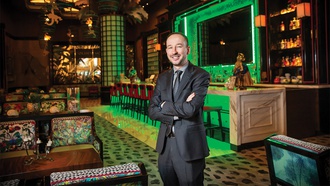 The director of beverage for the property makes it a point to be well-traveled.