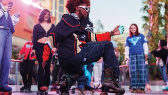 The pop-up roller rink at The Venetian offers cocktails and light bites—and a bunch of ...