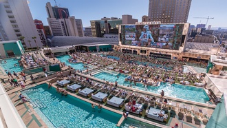 A pool club vibe gives Circa Resort & Casino patrons plenty of fun in the ...