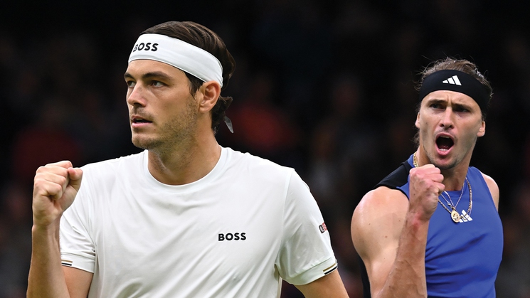 Players like Taylor Fritz, left, and Alexander Zverev will compete in The MGM Rewards Slam at Mandalay Bay in Las Vegas on March 1-2