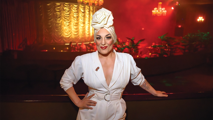 Amy Saunders is the host of 'Miss Behave's Mavericks' at Plaza in downtown Las Vegas