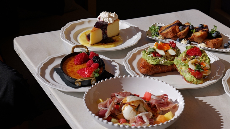 Just a few of the brunch delights awaiting you at Chéri Rooftop at Paris Las Vegas