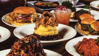 The two-story complex at 63 CityCenter features great food and live music.