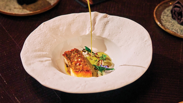 Barramundi at Stubborn Seed at Resorts World Las Vegas