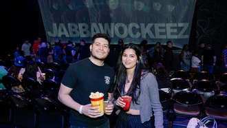 Members indulged in a snack and drink during the fun show.