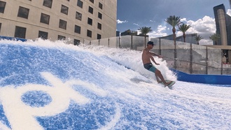 The poolside attraction at Planet Hollywood will have you hanging ten in no time.