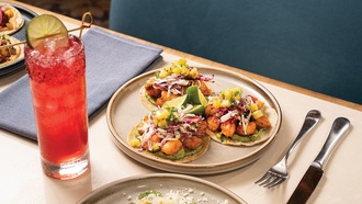 The Resorts World Las Vegas restaurant features both brunch and dinner, with dishes like tres ...