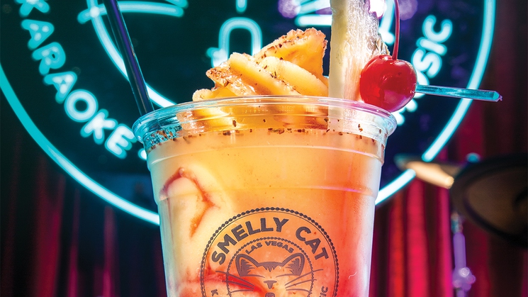 The Mambo No. 5 cocktail at Smelly Cat Karaoke at Grand Bazaar Shops in Las Vegas
