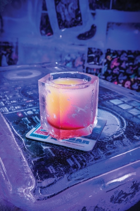The Arctic Sunset cocktail at Minus5 Icebar at The Linq Promenade in Las Vegas